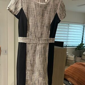 J. Crew Black and Cream Mini Dress